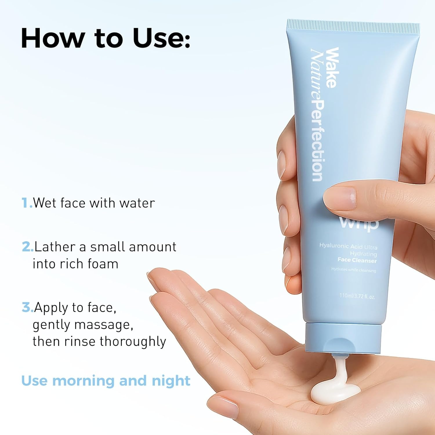 image:imageWNP Centella amp 4D Hyaluronic Acid UltraHydrating Gentle Face Cleanser with 50 Amino Acid Ceramide amp Centella Asiatica Gentle Daily Facial Wash for Dry amp Sensitive Skin Vegan SkinCare