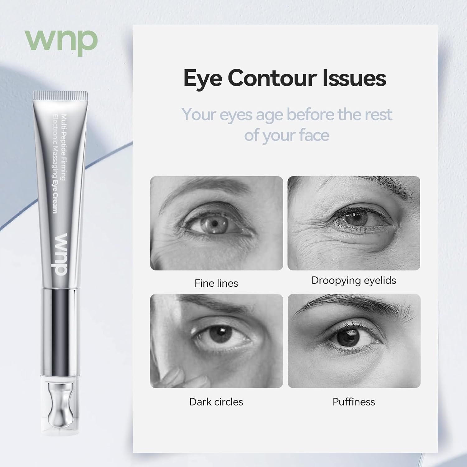 image:imageWNP Eye CreamWrinkle Eraser EyeCream Multipeptide Firming Eye Tightener AntiAging Eye Cream for Puffiness and Bags Under Eyes Cream