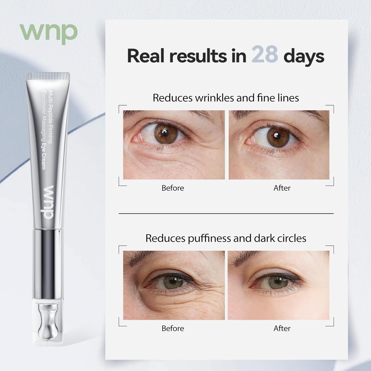 image:imageWNP Eye CreamWrinkle Eraser EyeCream Multipeptide Firming Eye Tightener AntiAging Eye Cream for Puffiness and Bags Under Eyes Cream