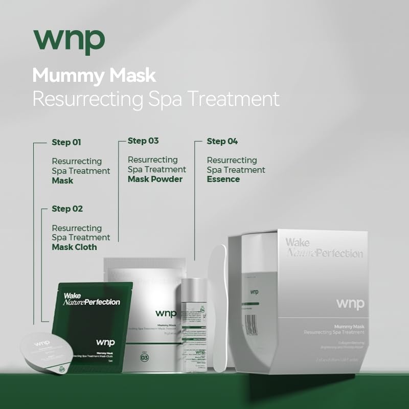 image:imageWNP Facial Mummy Mask SPA Deep HydrationElasticity amp AntiAging with 3 Types of CollagenSelfHeating in 15 Mins3D Lifting amp Firming Home Skincare for TightYouthfulGlowing Skin