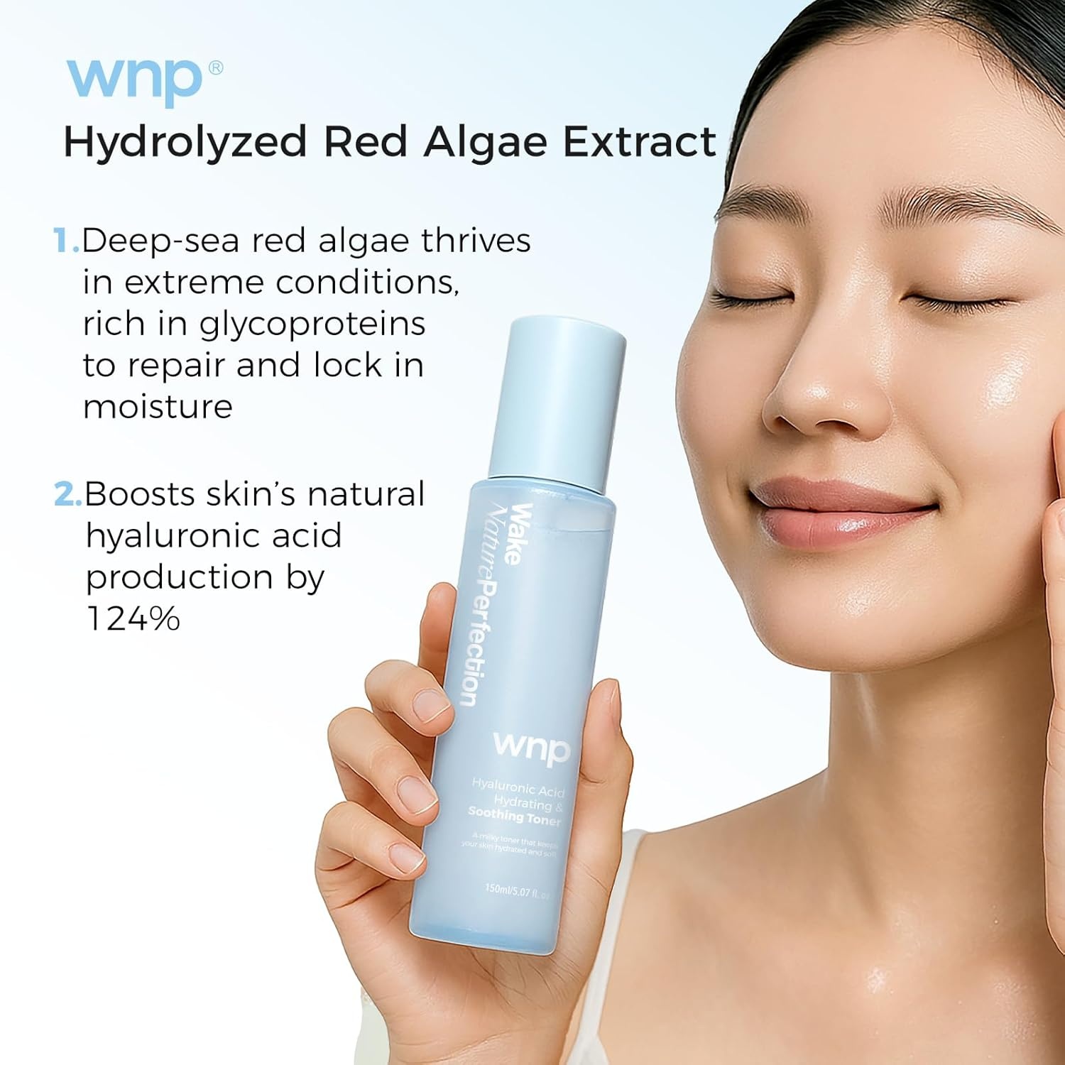 image:imageWNP Hyaluronic Acid HydratingampSoothing Toner 4D Hyaluronic AcidRed Algae ExtractBifida Ferment Lysate Panthenol Deep MoistureampSkin Barrier Repair Vegan Skincare for Dry amp Sensitive Skin