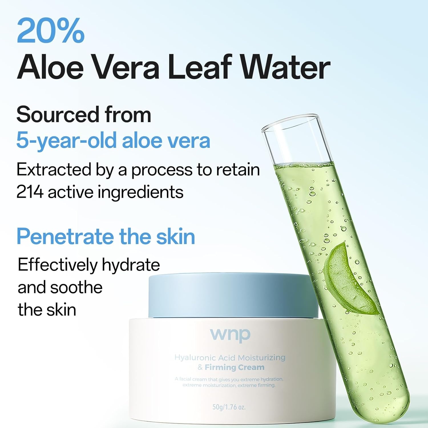 image:imageWNP Hyaluronic Acid Moisturizing amp Firming Cream 4D Hyaluronic Acid Aloe VeraPeptidesCollagenCeramides AntiAging Face Moisturizer Vegan SkinCare for Fine LinesWrinkles Dry Sensitive Skin