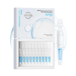 image:imageWNP Hyaluronic Acid Serum 3 for Face with 4D MultiLayer Hydration  Ultra Hydrating AntiAging Serum  Moisturizer for Dry amp Sensitive Skin  PreMakeup Skincare  SingleUse Vials 100PCS10 vials 12 ml