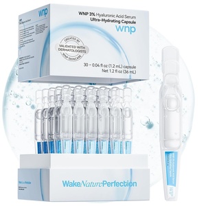 image:imageWNP Hyaluronic Acid Serum 3 for Face with 4D MultiLayer Hydration  Ultra Hydrating AntiAging Serum  Moisturizer for Dry amp Sensitive Skin  PreMakeup Skincare  SingleUse Vials 100PCS30 vials 36 ml