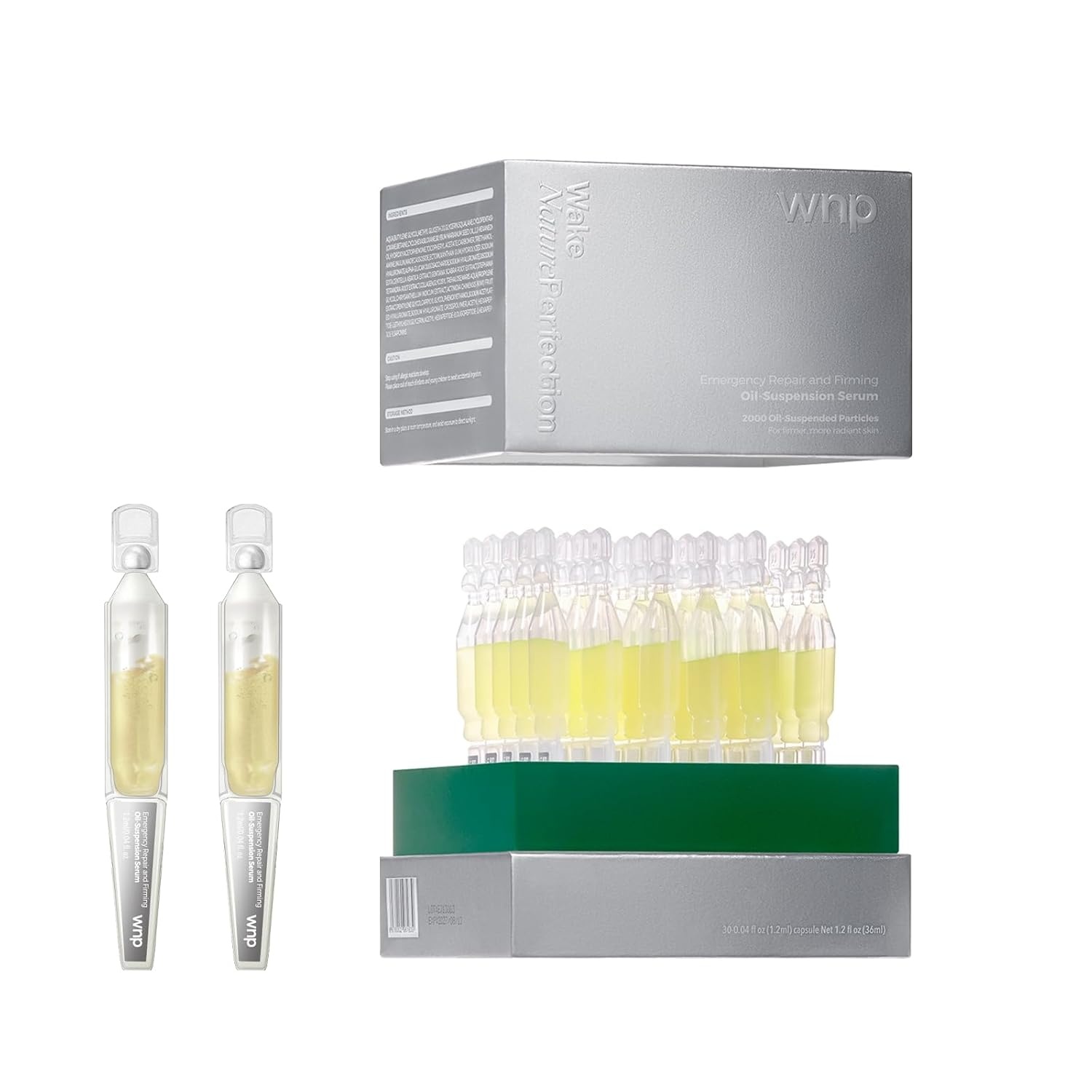 image:imageWNP Hydrating Face Wash amp Oil Serum Set Gentle Amino Acid Cleanser Oil Suspension Serum with Hyaluronic Acid amp Squalane for Dry Sensitive Skin Pore Care AntiAging Daily Skincare Routine