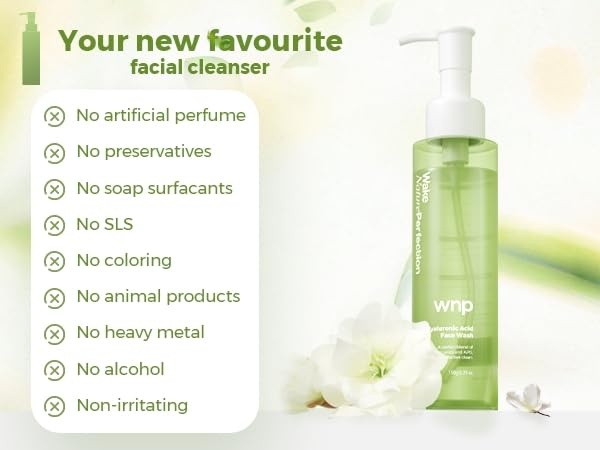 image:imageWNP Hydrating Face Wash amp Oil Serum Set Gentle Amino Acid Cleanser Oil Suspension Serum with Hyaluronic Acid amp Squalane for Dry Sensitive Skin Pore Care AntiAging Daily Skincare Routine